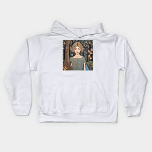 Rosamund Pike as a fairy in the woods Kids Hoodie